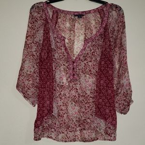AEO beautiful sheer blouse